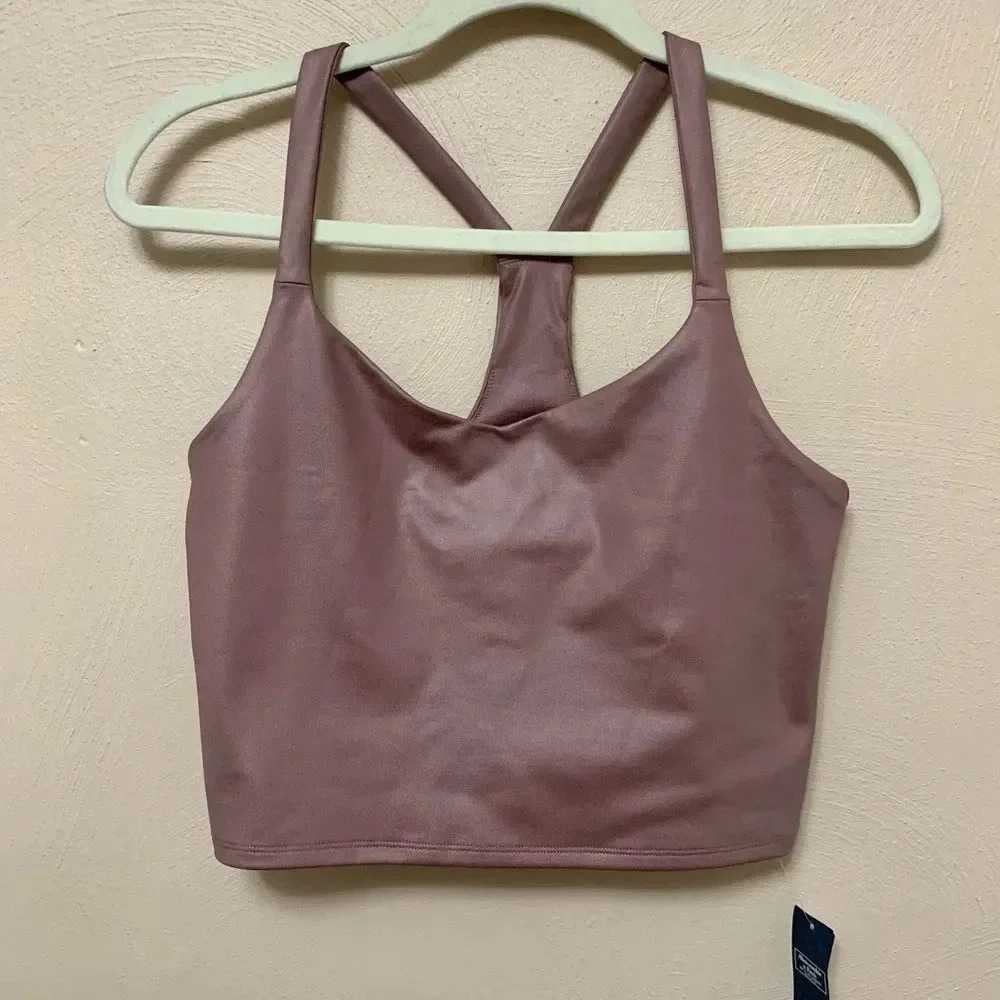 Abercrombie & Fitch Mauve Crop Tank Top